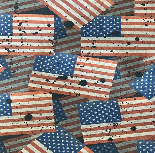 Colored American Flag Pattern Infused Kydex