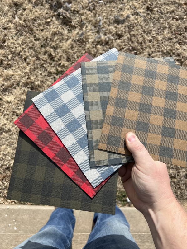 Plaid Pattern Infused Kydex